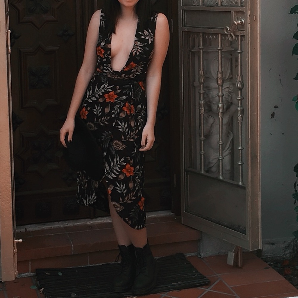 Reformation floral midi dress